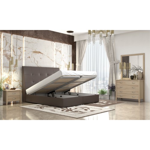 Yφασμάτινο Kρεβάτι No60 BROWN Yφασμάτινο Kρεβάτι No60 BROWN