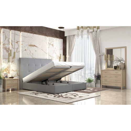 Yφασμάτινο Kρεβάτι ΝΟ60 GREY