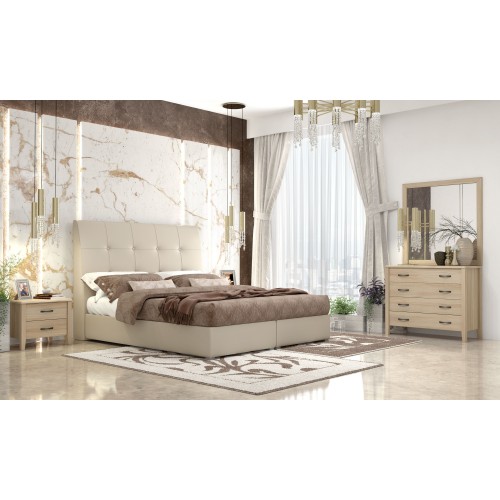 Yφασμάτινο Kρεβάτι ΝΟ60 BEIGE