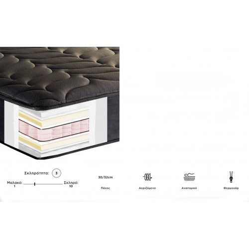 Στρώμα E1502 BLACK SPECIAL HYPER SOFT High Pocket